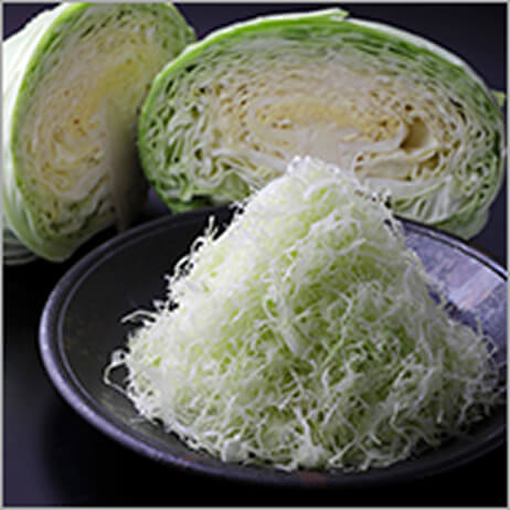 千切りにされたキャベツ